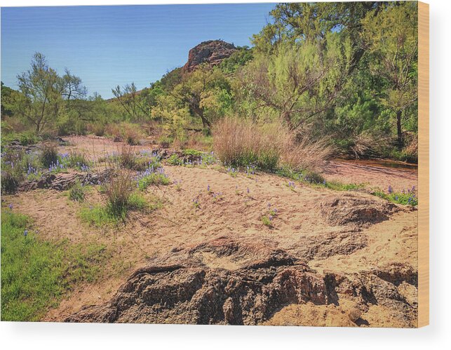 Enchanted Rock State Natural Area Wood Print featuring the photograph Enchanted Sandy Creek by Sylvia J Zarco