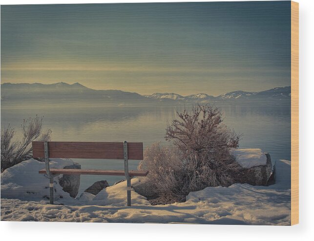Lake Tahoe Wood Print featuring the photograph Enjoy the View - Lake Tahoe by Kim Hojnacki