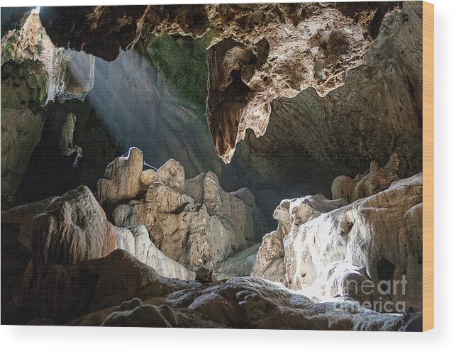 Cave Wood Print featuring the photograph Enlighten by Kathy Strauss