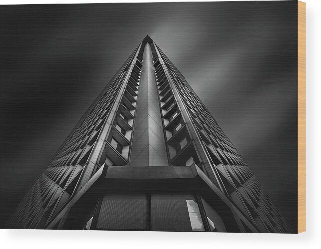 Manhattan's Financial District Wood Print featuring the photograph Equilibrium by Az Jackson