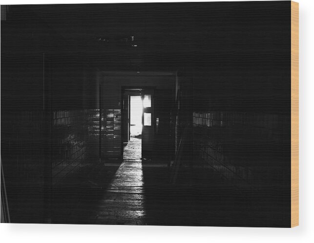 Dark Wood Print featuring the photograph Escape Also by Kreddible Trout