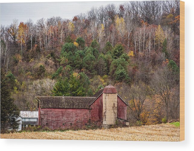 Old Barn Wood Print featuring the photograph Fall on the Farm by Paul Freidlund