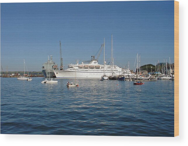 Europe Wood Print featuring the photograph Falmouth Harbour by Rod Johnson