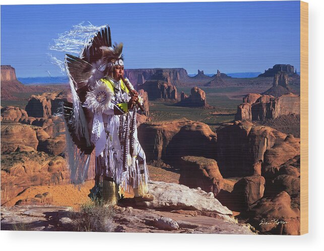 Monument Valley Wood Print featuring the photograph Fancy Dancer Regalia by Dan Norris