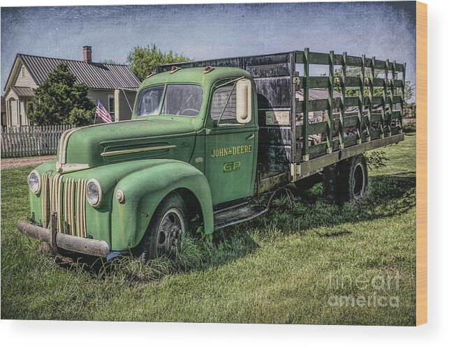 Farm Truck Wood Print featuring the photograph Farm Truck by Lynn Sprowl