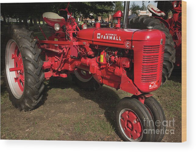 Tractor Wood Print featuring the photograph Farmall C by Mike Eingle