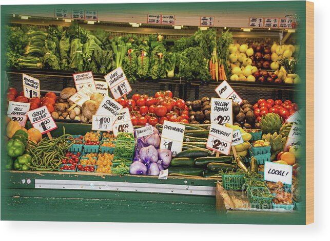 Seattle Wood Print featuring the photograph Farmers Market I by Deborah Klubertanz