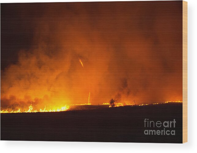  Wood Print featuring the photograph Firenado by Jean Hutchison