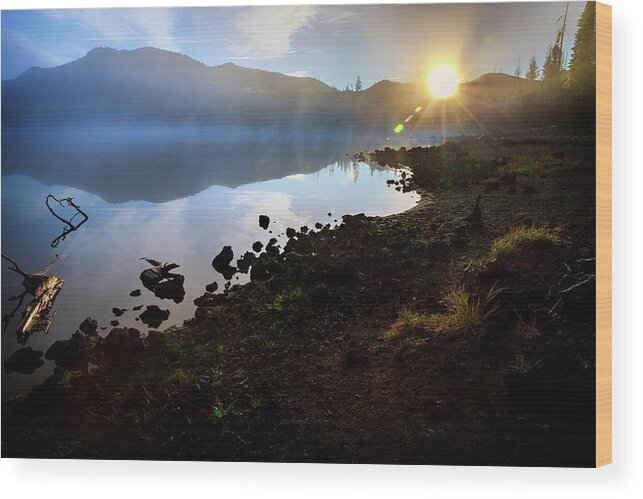 Sun Wood Print featuring the photograph Daybreak by Cat Connor