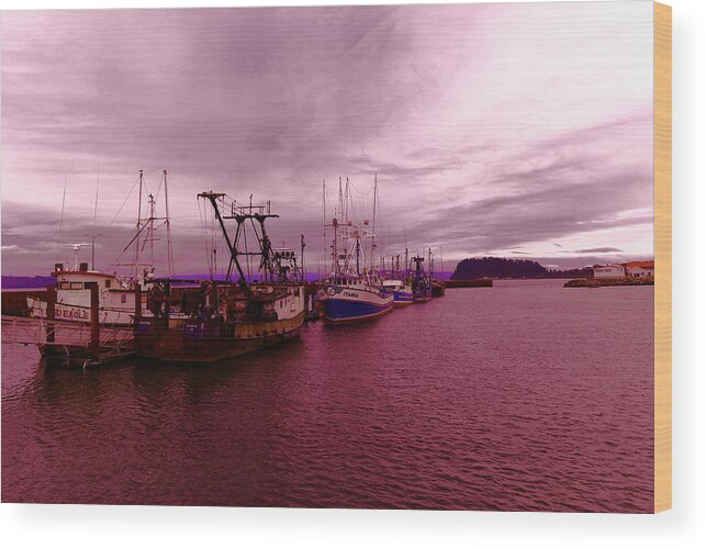 Astoria Wood Print featuring the photograph Fishing fleet by Jeff Swan