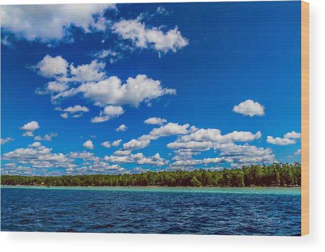 Higgins Lake Wood Print featuring the photograph Flat Bottom Floaters by Joe Holley