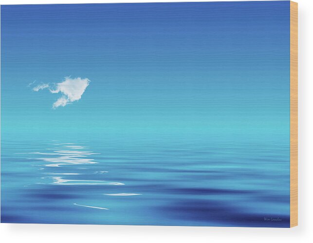 Cloud Wood Print featuring the photograph Floating Cloud by Wim Lanclus
