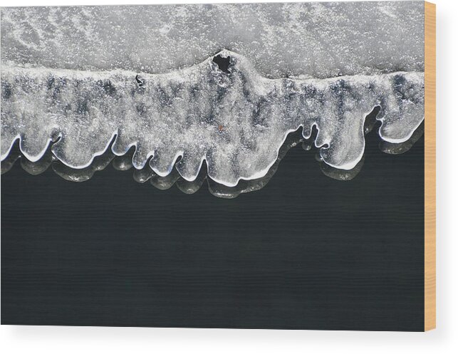 Abstract Wood Print featuring the digital art Floating Ice by Lyle Crump