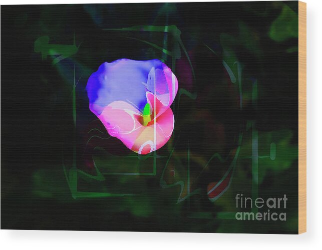 Psychedelic Wood Print featuring the photograph Flower Wower by Al Bourassa