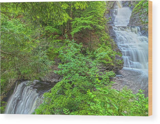 Waterfalls Wood Print featuring the photograph Flowing Lines by Angelo Marcialis