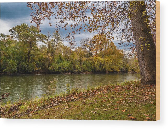 River Wood Print featuring the photograph Flowing River by James L Bartlett