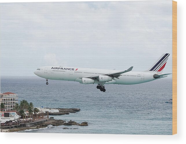 Air France (formally Socit Air France Wood Print featuring the photograph Fly AirFrance by Nick Mares