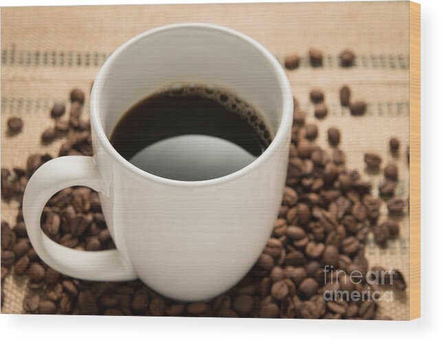 Coffee Wood Print featuring the photograph For the Love of Coffee by Ana V Ramirez