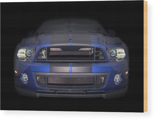 Ford Wood Print featuring the photograph Ford Blue by James Meyer