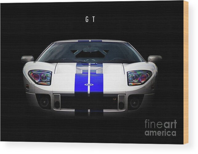 Ford Wood Print featuring the digital art Ford GT by Airpower Art