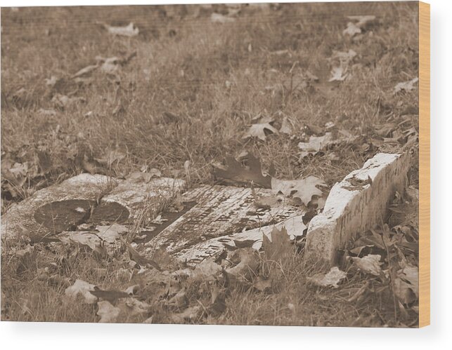 Cemetery Wood Print featuring the photograph Forgotten by Greg DeBeck