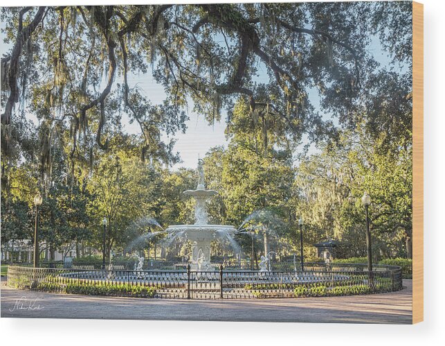 Georgia Wood Print featuring the photograph Forsyth Park #2 by Framing Places