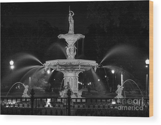 Fountain Wood Print featuring the photograph Forsyth Park Fountain by Southern Photo