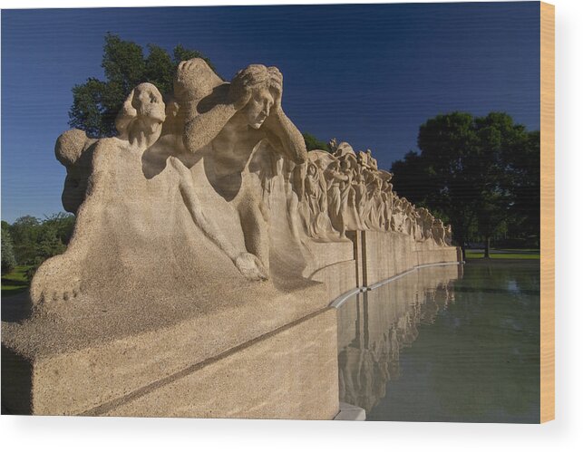 Fountain Wood Print featuring the photograph Fountain of time by Sven Brogren