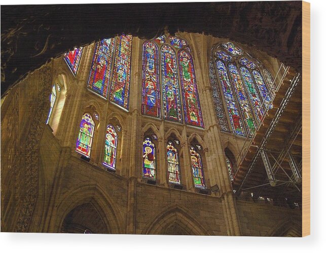 Stained Glass Wood Print featuring the photograph Fragments of Beauty by HweeYen Ong
