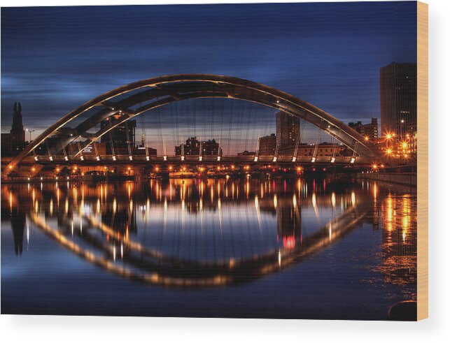 Bridge Wood Print featuring the photograph Freddy Sue Bridge Over The Genesee by Don Nieman