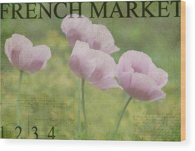 French Market Wood Print featuring the photograph French Market Series P by Rebecca Cozart