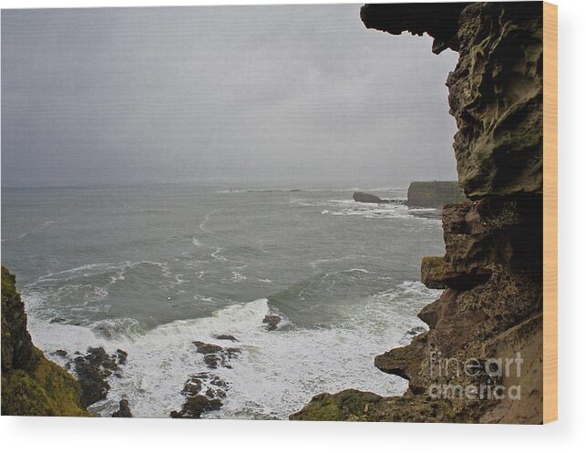 North Sea Wood Print featuring the photograph From the Castle Wall by Elena Perelman