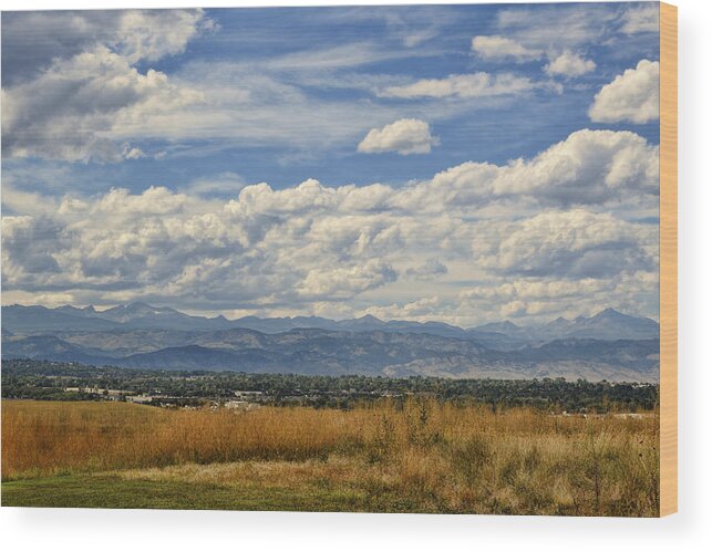 Mountain Wood Print featuring the photograph Front Range Colorado Rocky Mountains by Ann Powell