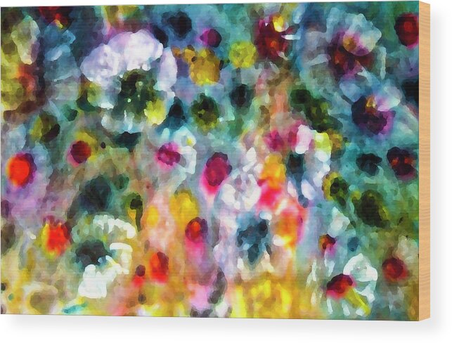Flowers Wood Print featuring the digital art Full Bloom by Don Wright