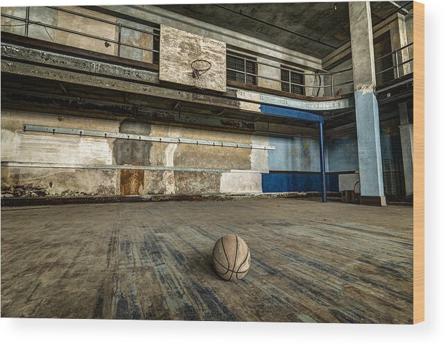 Basketball Wood Print featuring the photograph Game on by Rob Dietrich