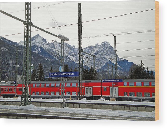 Garmisch Partenkirchen Wood Print featuring the photograph Garmisch-Partenkirchen in Winter by Robert Meyers-Lussier