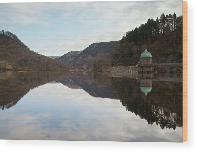 Reflections Wood Print featuring the photograph Garreg Ddu reflections by Stephen Taylor