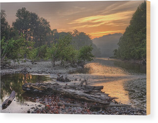 2015 Wood Print featuring the photograph Gasconade River by Robert Charity