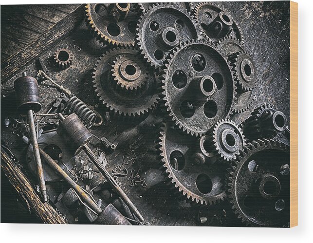Maryland Wood Print featuring the photograph Gears by Robert Fawcett