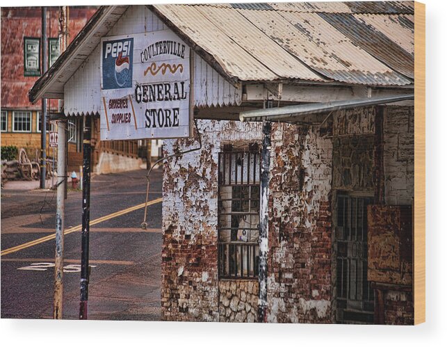 Couterville Wood Print featuring the photograph General Store by Bonnie Bruno