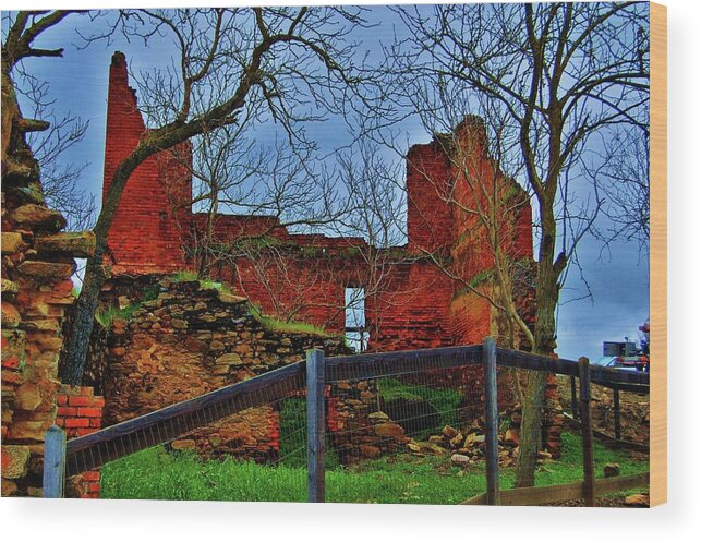 Architectural Ruins Wood Print featuring the photograph Ghirardelli Ruins by Helen Carson