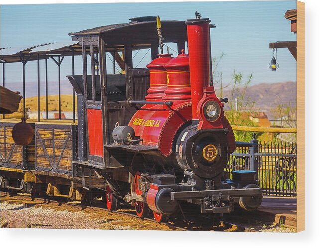 Calico Wood Print featuring the photograph Ghost Town Train by Garry Gay