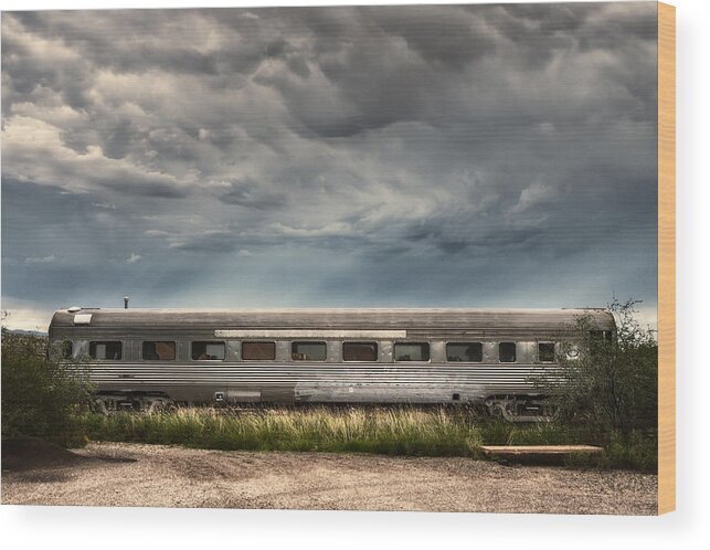 Abandoned Wood Print featuring the photograph Ghost Train Car by Robert FERD Frank