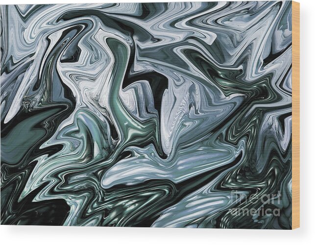 Abstract Wood Print featuring the photograph Glacial by Mike Eingle