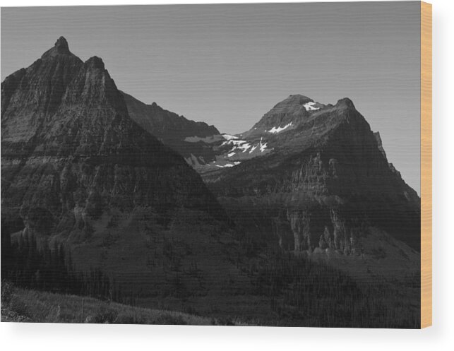 Mountain Wood Print featuring the photograph Glacier National Park 2 by Jedediah Hohf