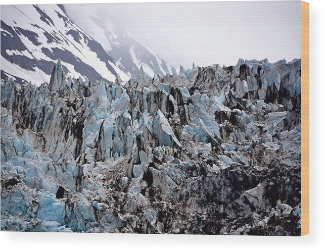 Alaska Wood Print featuring the photograph Glaciers Closeup - Alaska by Lorenzo Cassina