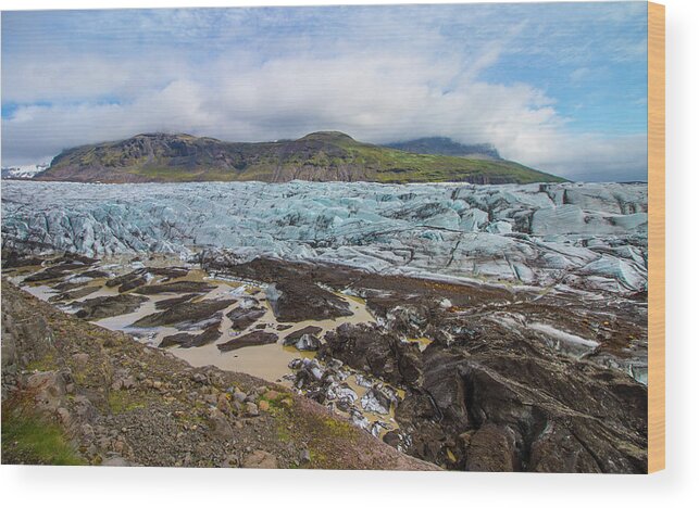 Iceland Wood Print featuring the photograph Glacier, Vatnajokull National Park, Iceland by Venetia Featherstone-Witty