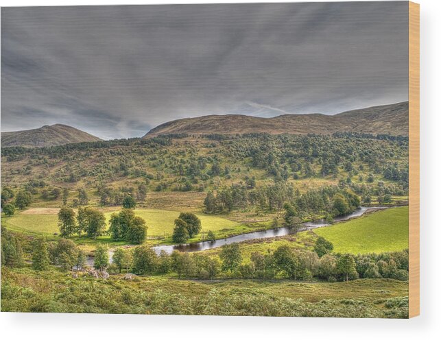 Glen Lyon Wood Print featuring the photograph Glen Lyon Scotland by Chris Thaxter