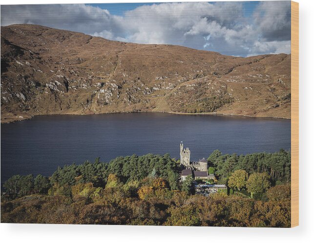 Glenveagh Wood Print featuring the photograph Glenveagh Castle 1, Donegal by Nigel R Bell