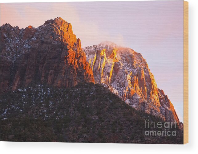 Outdoors Wood Print featuring the photograph Glory of Zion III by Irene Abdou